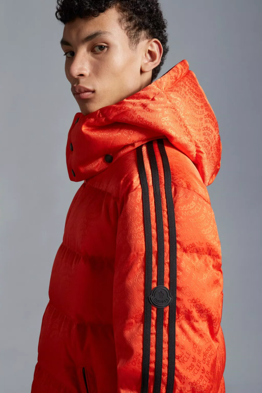 MONCLER X ADIDAS ORIGINALS ALPBACH SHORT DOWN JACKET - ORANGE