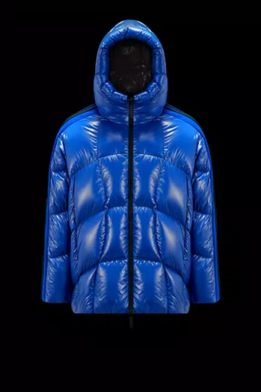 MONCLER X ADIDAS ORIGINALS BAISER SHORT DOWN JACKET - BLUE