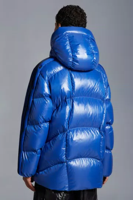MONCLER X ADIDAS ORIGINALS BAISER SHORT DOWN JACKET - BLUE