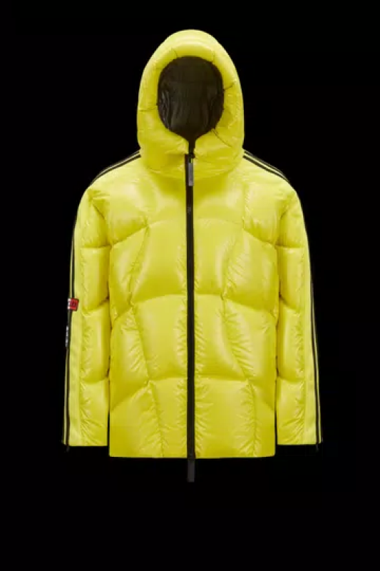 MONCLER X ADIDAS ORIGINALS BAISER SHORT DOWN JACKET - BRIGHT YELLOW