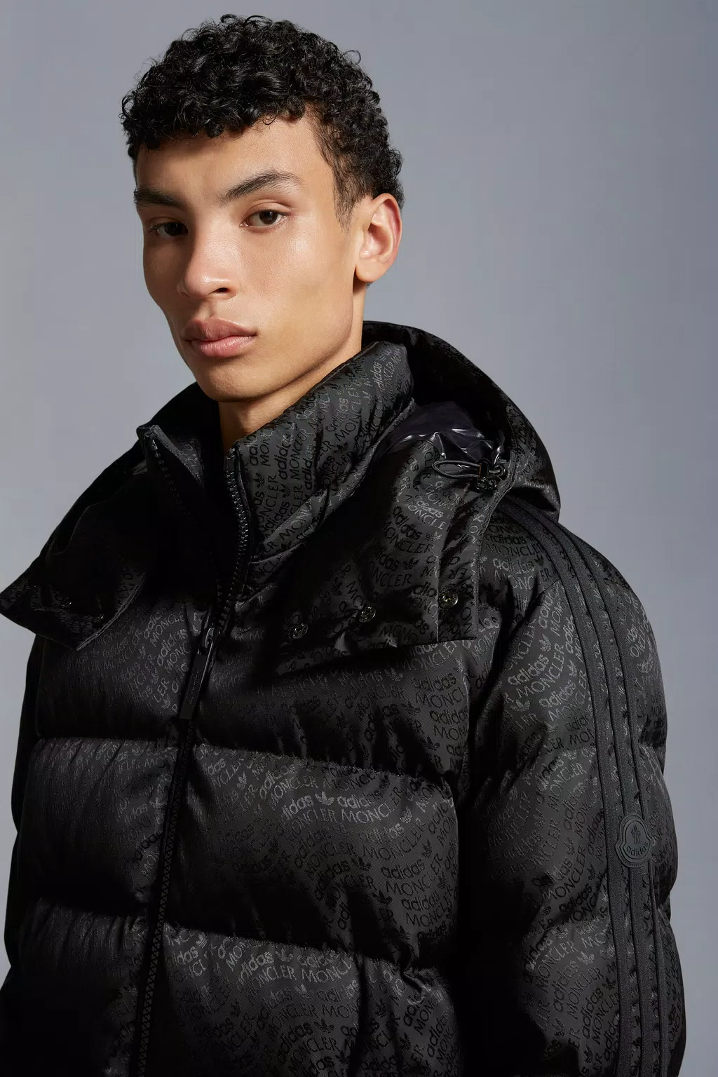 Moncler Adidas Alpbach Short Down Jacket Black - Limited Edition