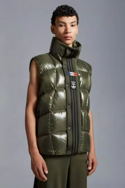 MONCLER X ADIDAS ORIGINALS BOZON DOWN VEST - DARK GREEN
