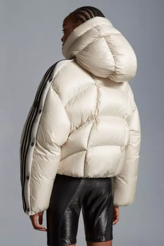 MONCLER X ADIDAS ORIGINALS FUSINE SHORT DOWN JACKET - WHITE