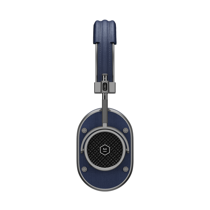 MASTER & DYNAMIC MH40 WIRELESS WIRELESS OVER-EAR HEADPHONES - GUNMETAL / NAVY LEATHER