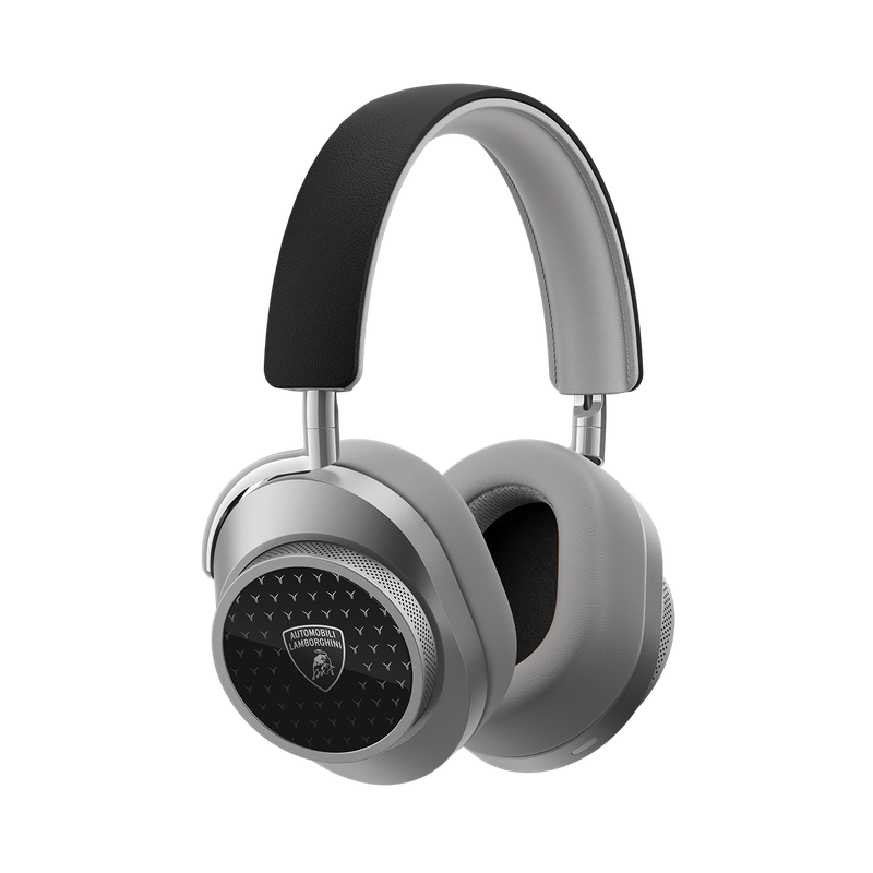 MASTER & DYNAMIC MW75 AUTOMOBILI LAMBORGHINI  WIRELESS HEADPHONES - SILVER/BLACK AND WHITE