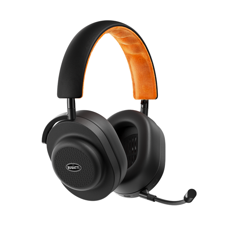 MASTER & DYNAMIC MG20 BUGATTI WIRELESS GAMING HEADPHONES - NOCTURNE / JET ORANGE
