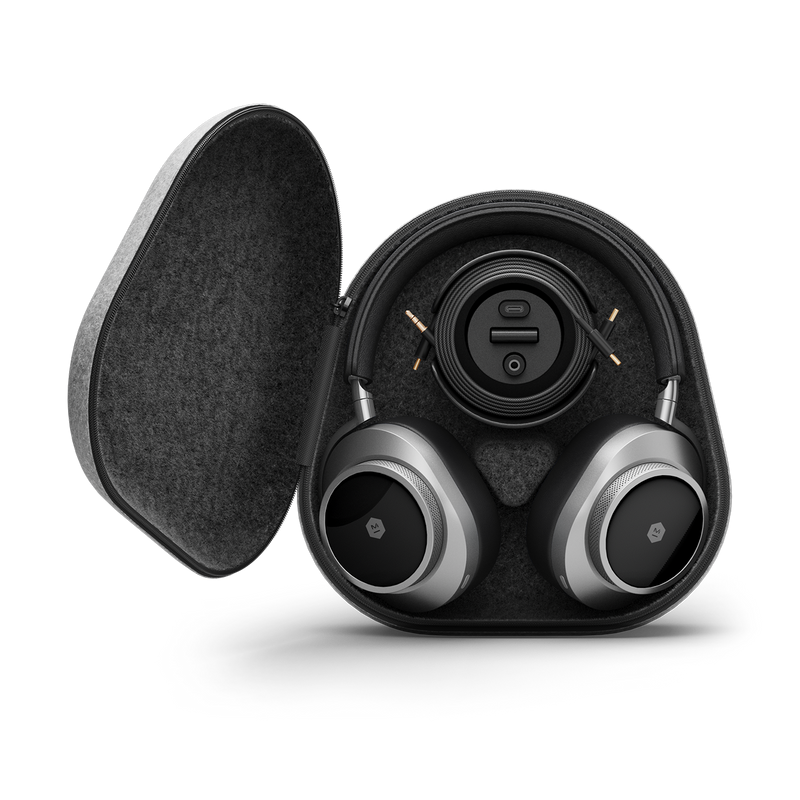 MASTER & DYNAMIC MW75 WIRELESS HEADPHONES - SILVER METAL / BLACK LEATHER