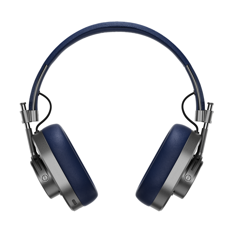 MASTER & DYNAMIC MH40 WIRELESS WIRELESS OVER-EAR HEADPHONES - GUNMETAL / NAVY LEATHER