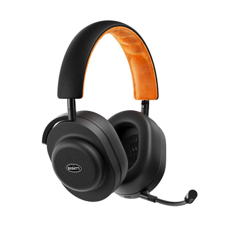 MASTER & DYNAMIC MG20 BUGATTI WIRELESS GAMING HEADPHONES - NOCTURNE / JET ORANGE