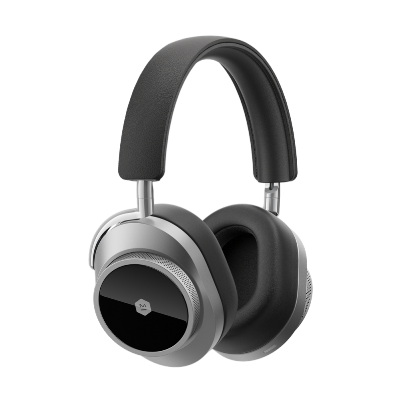 MASTER & DYNAMIC MW75 WIRELESS HEADPHONES - SILVER METAL / BLACK LEATHER