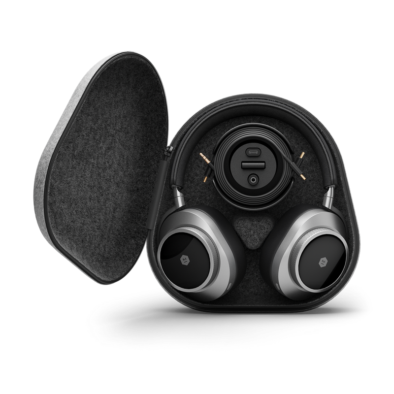 MASTER & DYNAMIC MW75 WIRELESS HEADPHONES - SILVER METAL / BLACK LEATHER