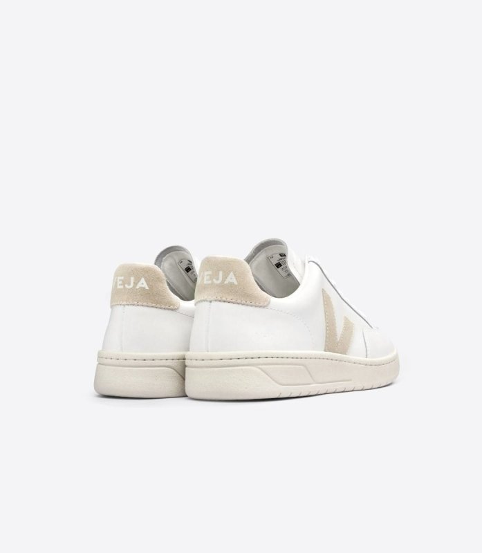 VEJA V-12 LEATHER WHITE SABLE