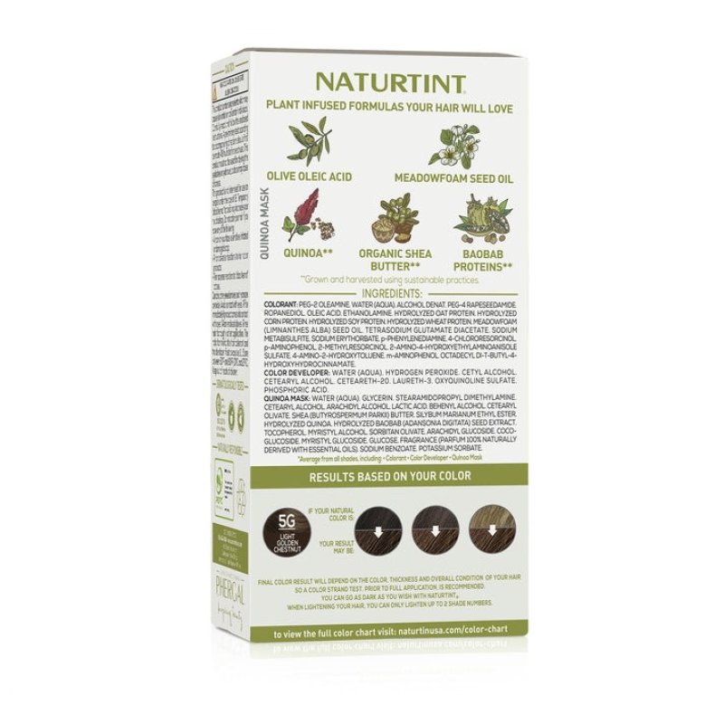 NATURTINT PERMANENT HAIR COLOR 5G LIGHT GOLDEN CHESTNUT