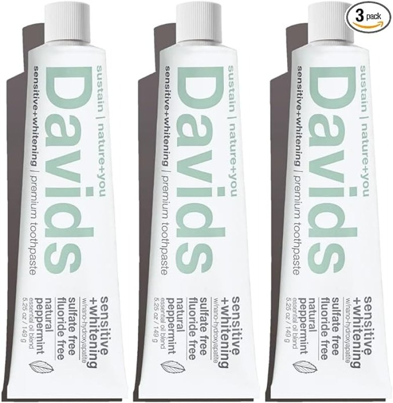 DAVIDS NANO HYDROXYAPAITE NATURAL TOOTHPASTE - 5.25 OZ - 3 ADET