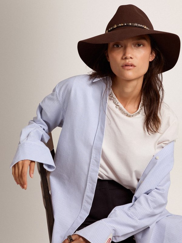 GOLDEN GOOSE COFFEE BROWN HAT