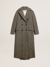 GOLDEN GOOSE WOMEN'S LONG HERRINGBONE COAT