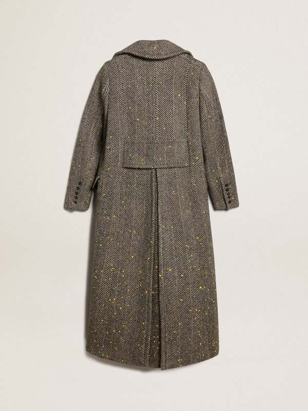 GOLDEN GOOSE WOMEN'S LONG HERRINGBONE COAT
