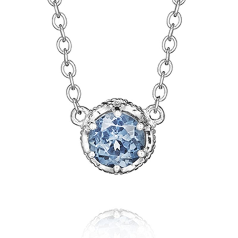 TACORI CRESCENT CROWN LONDON BLUE TOPAZ STUD STATION PENDANT