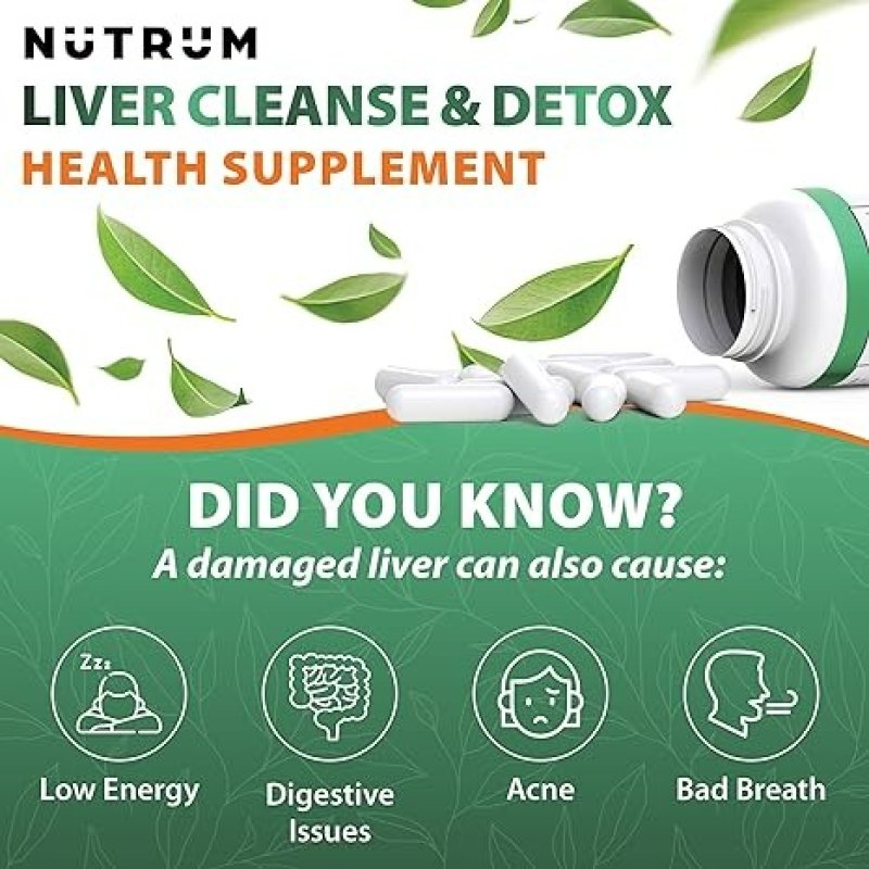 NUTRUM LIVER CLEANSE AND DETOX HEALTH SUPPORT SUPPLEMENT - 60 KAPSUL