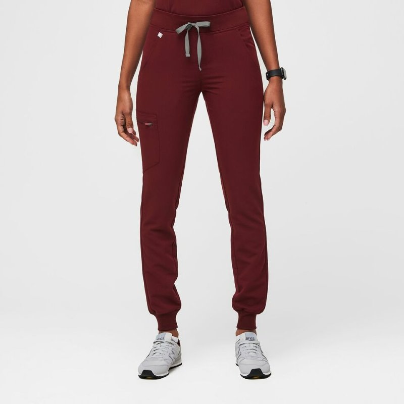 FIGS ZAMORA JOGGER SCRUB PANTS - BURGUNDY
