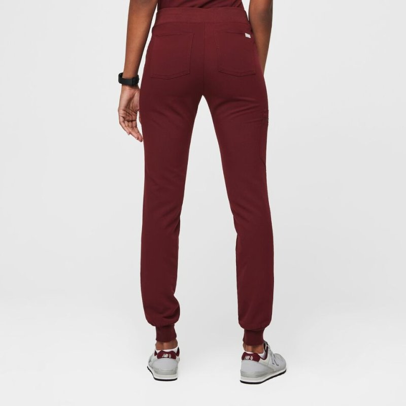FIGS ZAMORA JOGGER SCRUB PANTS - BURGUNDY