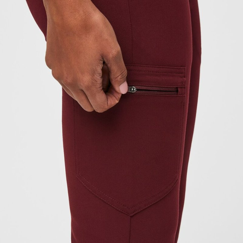 FIGS ZAMORA JOGGER SCRUB PANTS - BURGUNDY
