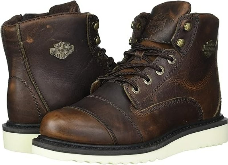 HARLEY-DAVIDSON MEN'S HAGERMAN 5" SEAM MOTORCYCLE BOOT - BROWN