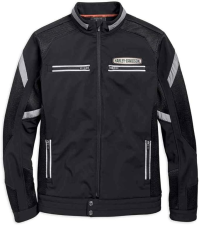 HARLEY-DAVIDSON MEN'S PERFORMANCE SOFT SHELL & MESH JACKET - BLACK
