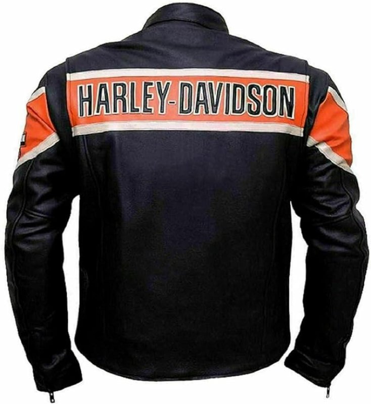 HARLEY DAVIDSON BLACK BIKER HARLEY LEATHER JACKETS FOR MEN