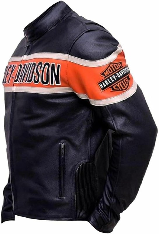 HARLEY DAVIDSON BLACK BIKER HARLEY LEATHER JACKETS FOR MEN