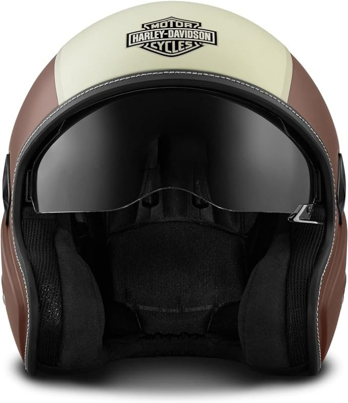 HARLEY-DAVIDSON MASON'S YARD SUN SHIELD S05 3/4 HELMET WITH DROP DOWN SUN VISOR