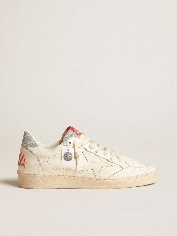 GOLDEN GOOSE WOMEN’S BALL STAR LTD WITH WHITE STAR AND CRYSTAL HEEL TAB