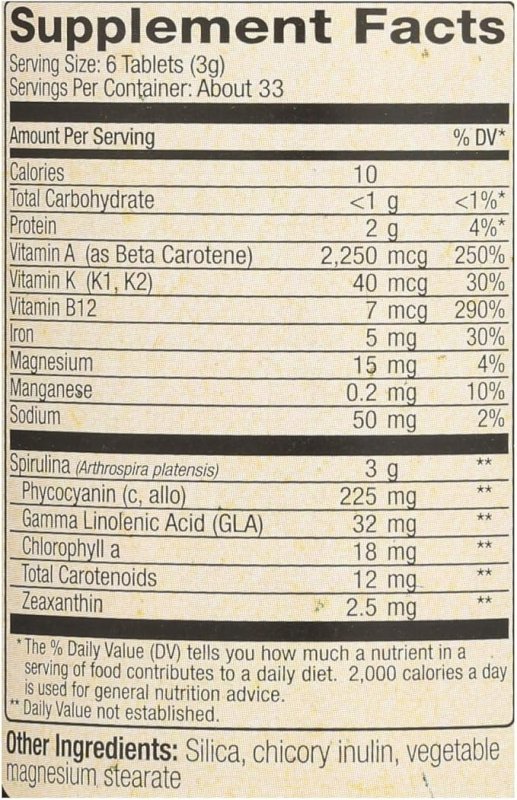 NUTREX HAWAII SPIRULINA - 500 MG - 200 TABLET