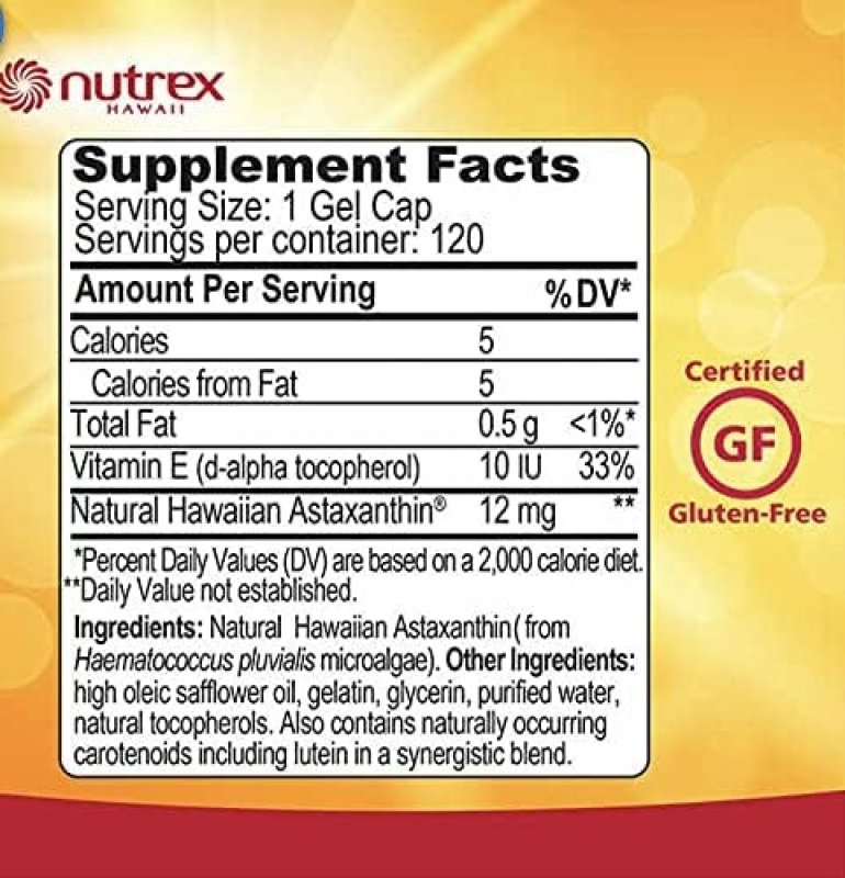 NUTREX HAWAII BIOASTIN HAWAIIN ASTAXANTHIN 12MG - 120 ADET