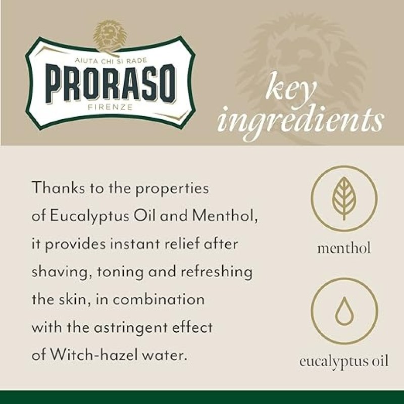 PRORASO AFTER SHAVE LOTION FOR MEN - 3.4 FL OZ