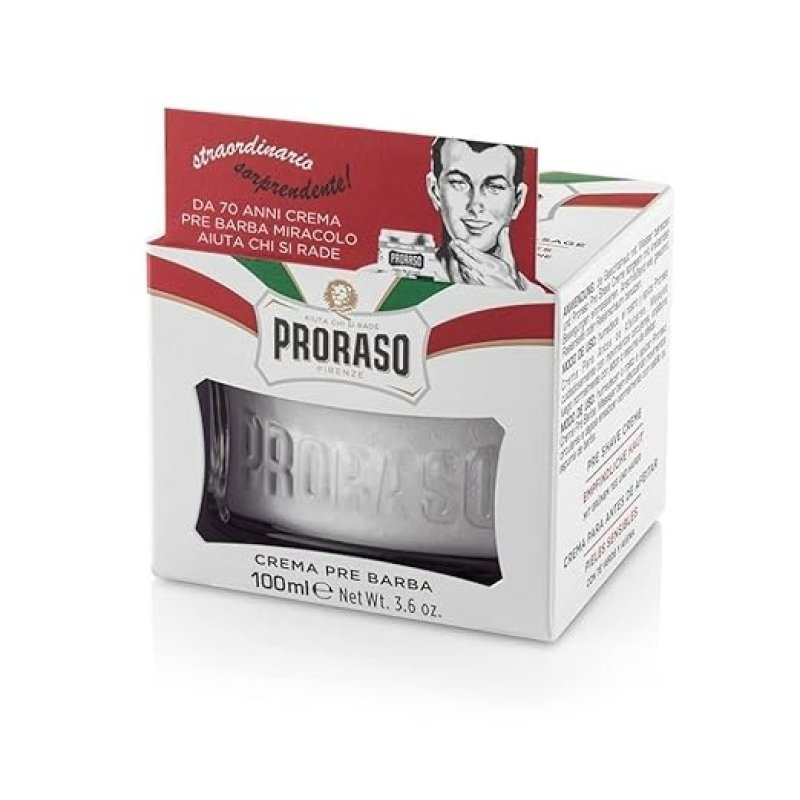 PRORASO PRE-SHAVE CONDITIONING CREAM FOR MEN  WITH OATMEAL AND GREEN TEA - 3.6 OZ