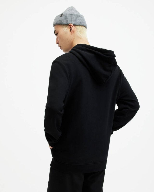 ALL SAINTS RAVEN PULLOVER HOODIE - BLACK