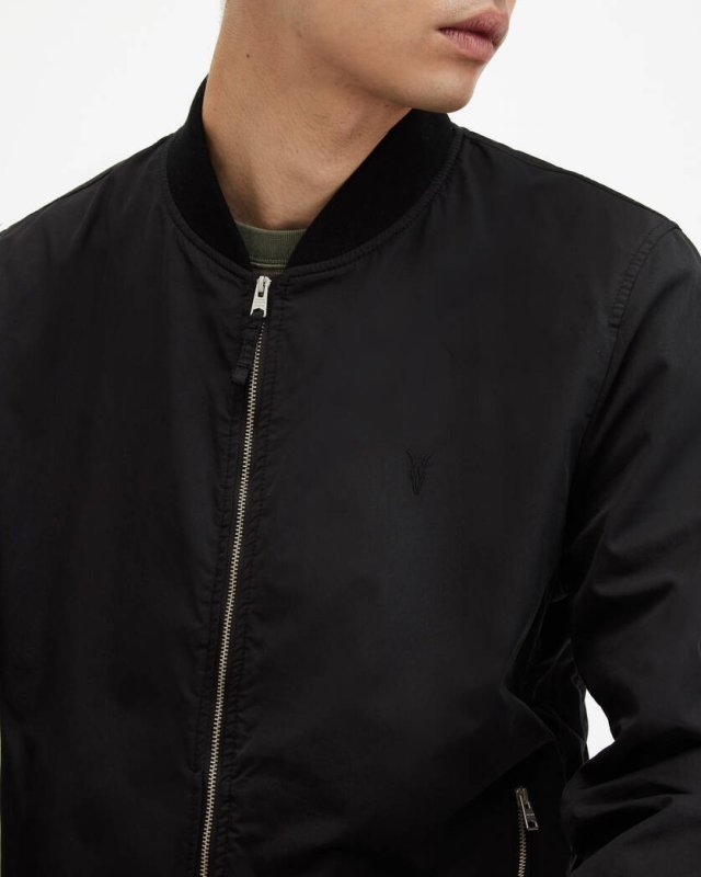 ALL SAINTS BASSETT BOMBER JACKET - BLACK