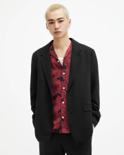 ALL SAINTS HELM LIGHTWEIGHT BLAZER - BLACK