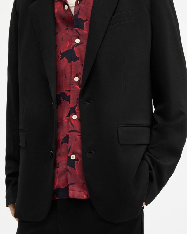 ALL SAINTS HELM LIGHTWEIGHT BLAZER - BLACK