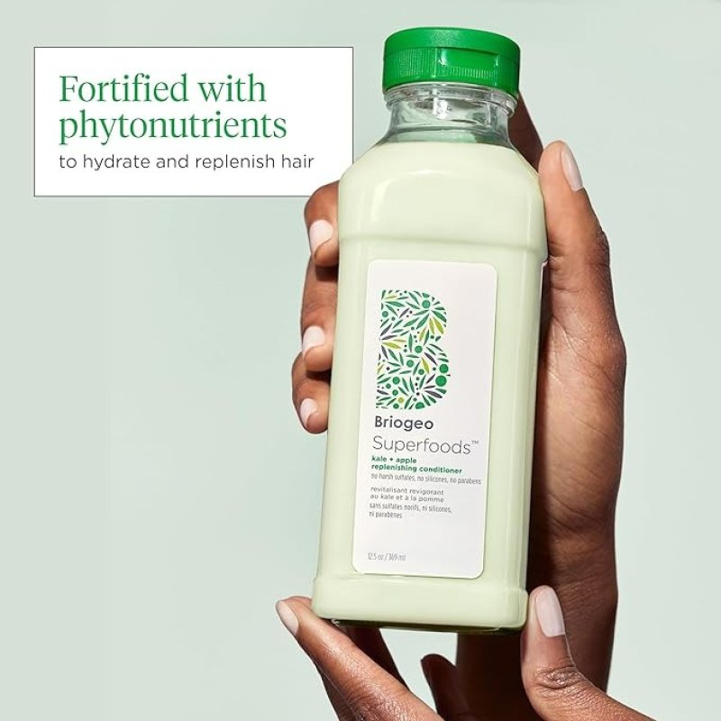BRIOGEO SUPERFOODS KALE AND APPLE REPLENISHING CONDITIONER - 12.5 OZ
