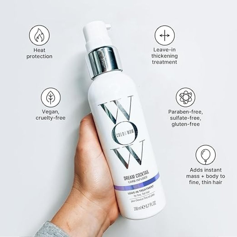COLOR WOW DREAM COCKTAIL CARB INFUSED: TRANSFORM THIN HAIR TO THICK & FULL WITH HEAT PROTECTION - 6.7 FL OZ