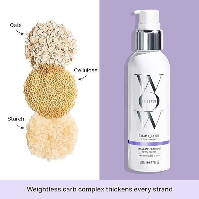 COLOR WOW DREAM COCKTAIL CARB INFUSED: TRANSFORM THIN HAIR TO THICK & FULL WITH HEAT PROTECTION - 6.7 FL OZ