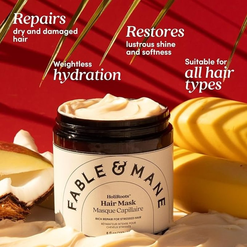 FABLE AND MANE HOLIROOTS HAIR MASK - 8.5 FL OZ