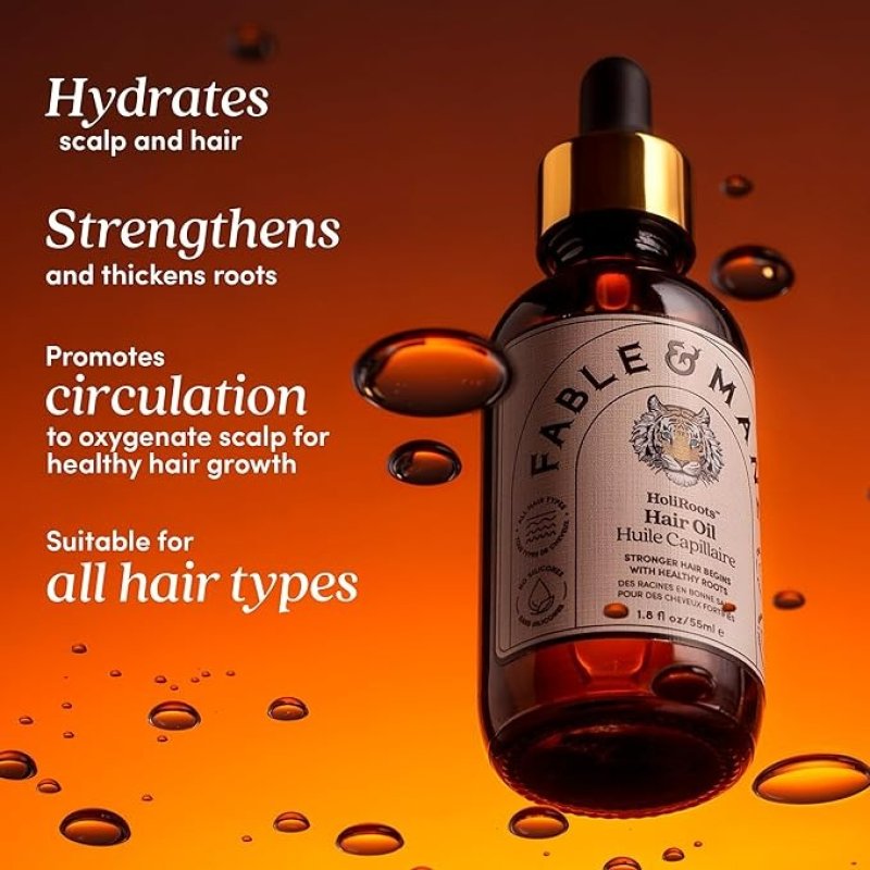 FABLE AND MANE HOLIROOTS HAIR GROWTH OIL - 3.4 FL OZ
