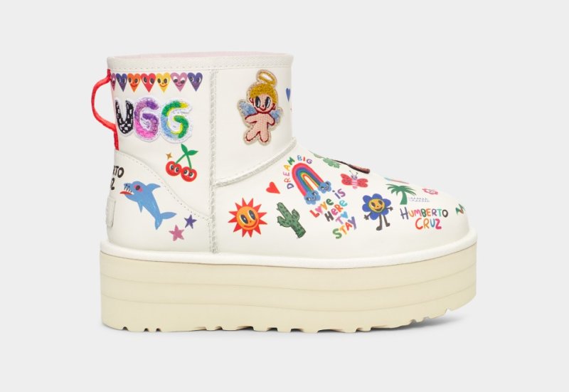 WOMEN'S CLASSIC PLATFORM POP SKETCH - WHITE