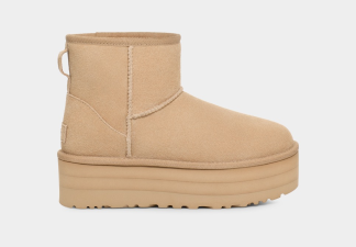 UGG WOMEN'S CLASSIC MINI PLATFORM - MUSTARD SEED
