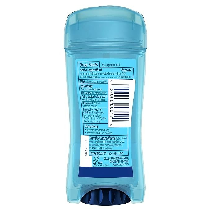 SECRET OUTLAST ANTIPERSPIRANT & DEODORANT CLEAR GEL - 2.7 OZ