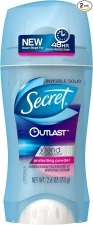 SECRET OUTLAST INVISIBLE SOLID ANTIPERSPIRANT AND DEODORANT - 2.6 OZ