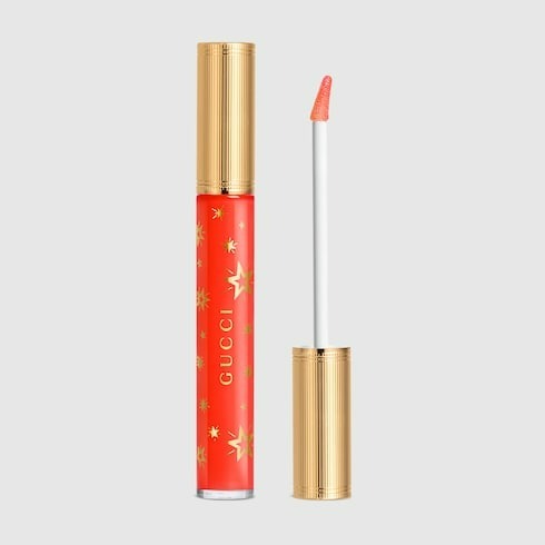 GUCCI GLOSS A LEVRES HYDRATING PLUMPING LIP GLOSS - TERESINA RED - 0.21 OZ